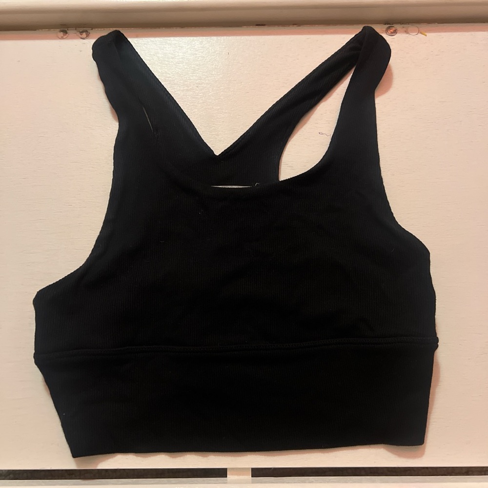 Forever 21 Black Sports Bra Seamless Racerback